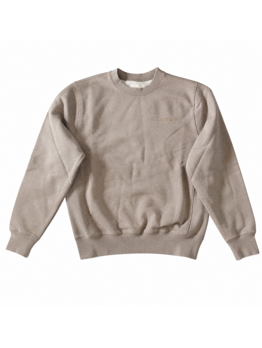 AIME LEON DORE | Melange Uniform Crewneck Pullover Sweatshirt in Camel NWT